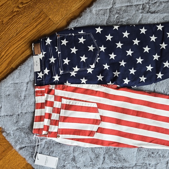 Judy Blue High Waist Flare American Flag Jeans, Jr Women's 13/31, New With Tags - Picture 12 of 13